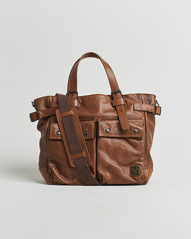 Belstaff Touring Leather Tote Bag Cognac