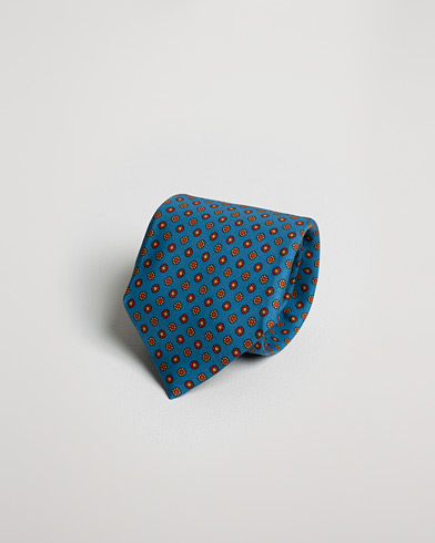 Herre | Pre-owned Tilbehør | Pre-owned | Drake's Silk Micro Flower 8 cm Tie Light Blue