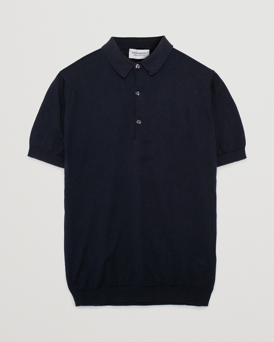 Herre | Pre-owned Polotrøjer | Pre-owned | John Smedley Adrian Slim Fit Sea Island Polo Navy