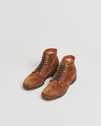 Pre-owned Alden 46054H Plain Toe Boot Snuff Suede US8 - EU41,5 – Brun