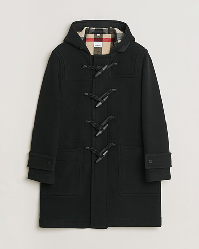 Burberry Wool Duffle Coat Black 50 – Sort