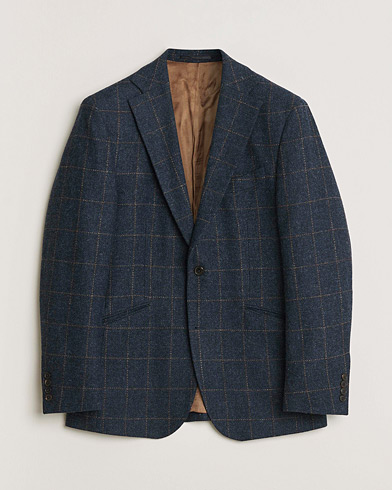 Pre-owned Walker Slater Edward Tweed Cheked Blazer Navy UK40 - EU50 – Blå