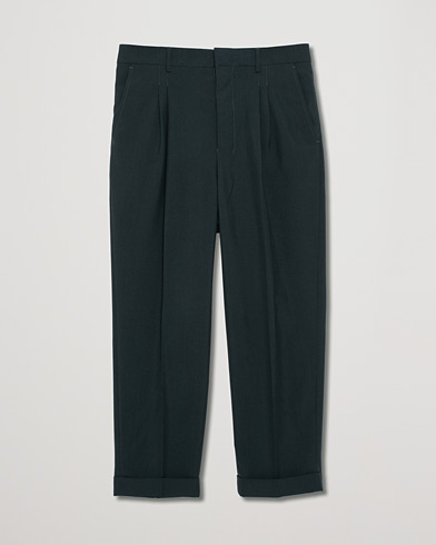 Herre | Pre-owned Bukser | Pre-owned | AMI Carrot Fit Wool Trousers Evergreen