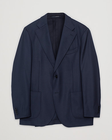 Herre | Udvalgt af Os | Pre-owned | Lardini Patch Pocket Wool Blazer Navy