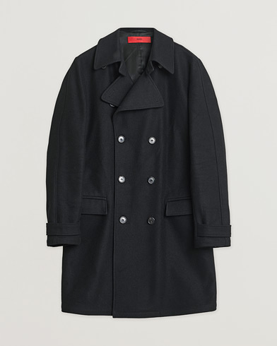 Herre | Pre-owned | HUGO Double Breasted Wool Coat Black M