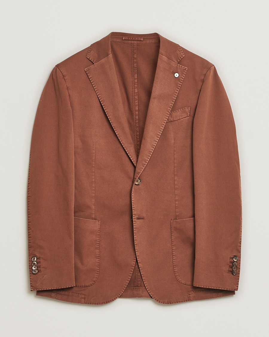 Herre | | Pre-owned | L.B.M. 1911 Jack Regular Fit Cotton Stretch Blazer Brown