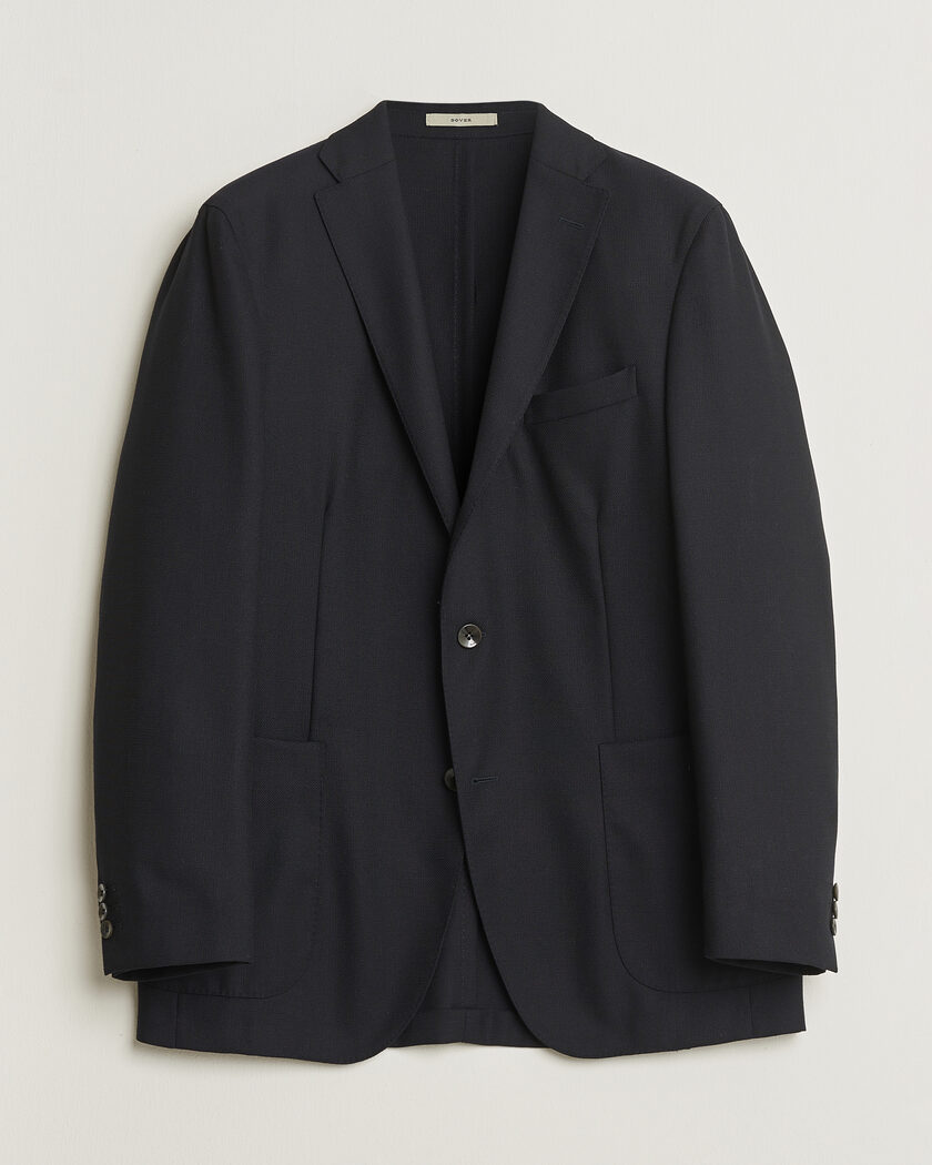 Pre-owned Boglioli Dover Wool Hopsack Blazer Black 52 – Sort