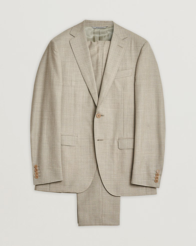 Canali Wool Suit Beige Melange 48 – Beige