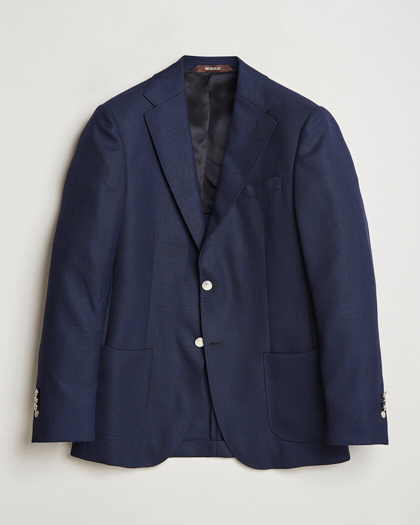 Pre-owned Morris Heritage Wool Hopsack Club Blazer Navy 52 – Blå