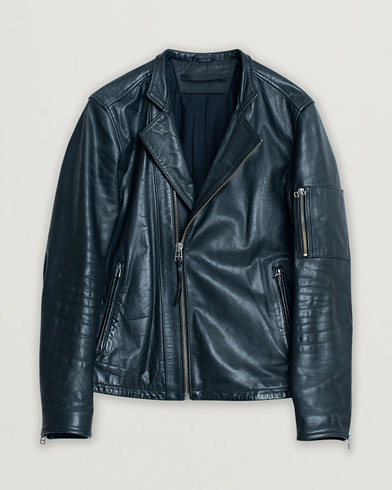 Pre-owned Tiger of Sweden Rikki Leather Jacket Black M – Sort