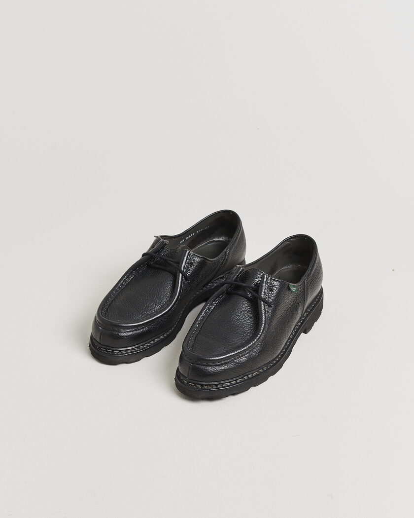 Pre-owned Paraboot Michael Derby Black Deerskin 43,5 – Sort