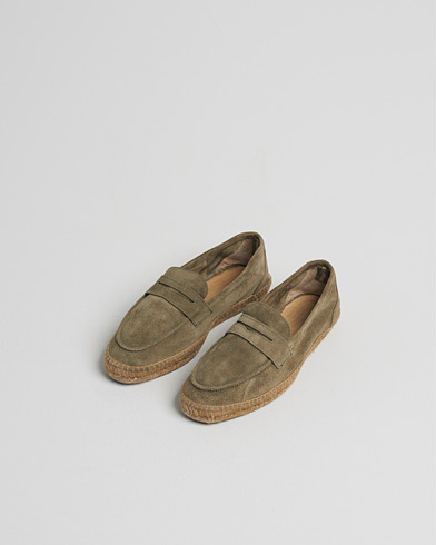 Pre-owned Castañer Nacho Casual Suede Loafers Verde Bosque – Grøn