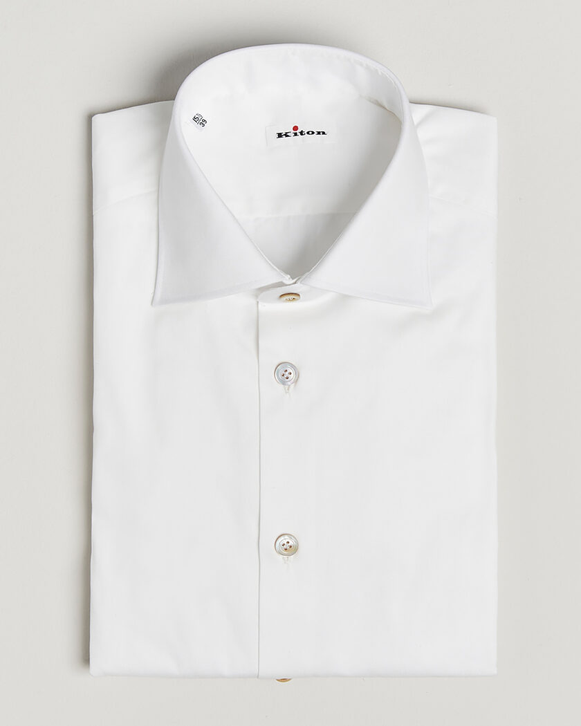 Kiton Slim Fit Dress Shirt White 38 - S – Hvid