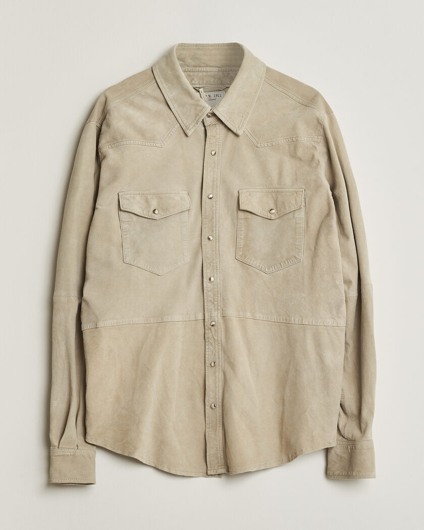 L.B.M. 1911 Suede Pocket Overshirt Beige 52 – Beige