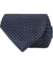  Micro Dot Classic Tie 8 cm Navy/White