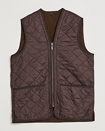  Quilt Waistcoat/Zip-In Liner Brown