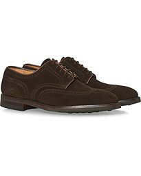  Swansea Brogue Dark Brown Suede