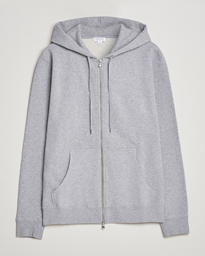  Loopback Full Zip Hoodie Grey Melange