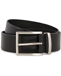 BOSS Buddy Leather Jeans Belt 4 cm Black 85