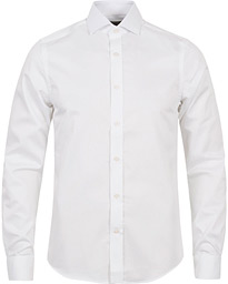  Fine Satin Weave Fitted Body Shirt White