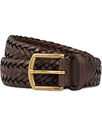  Braided Leather Belt Mahogany