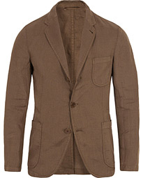  Samuraki Linen Blazer Dark Brown