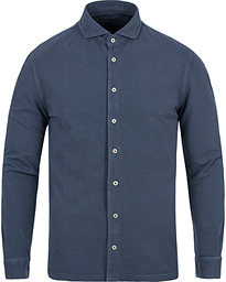  Washed Knitted Oxford Shirt Blue