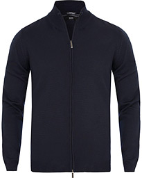 BOSS Baldemario Merino Full Zip Navy