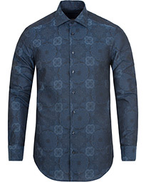  Slim Fit Woven Denim Shirt Navy