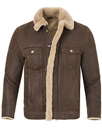  Redster Mud Shearling Suede Jacket Mud Brown