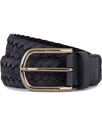  Intrecio Braided Suede 3,5 cm Belt Navy