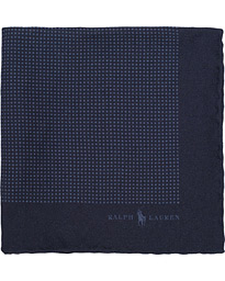  Textured Woolen Print Dot Pocket Square Navy/Blue