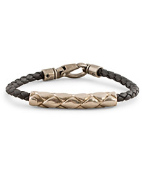  Metallo Intreccio Bracelet Grained Black