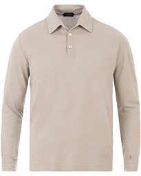  Ice Cotton Long Sleeve Polo Light Beige