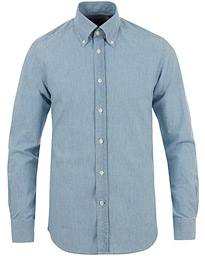  Button Down Chambray Shirt Blue