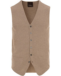  Tailor Extrafine Merino Wool Waistcoat Beige