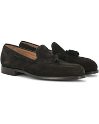  Cavendish Tassel Loafer Black Suede