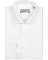  Slim Fit Cotton Cut Away Shirt White