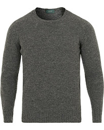  Virgin Lambswool Crew Neck Dark Grey