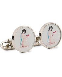  Naked Lady Cufflinks White