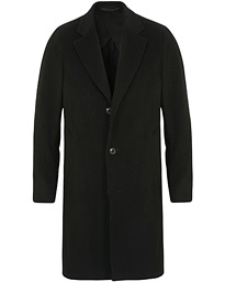  Unconstructed Classic Soft Wool Coat Black