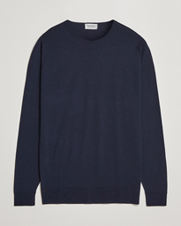  Lundy Extra Fine Merino Crew Neck Midnight