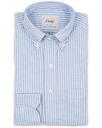  Slim Fit Stripe Button Down Shirt White/Blue