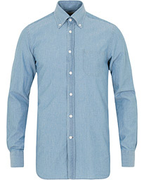  Bond Chambray Button Down Shirt Light Wash