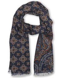  Wool Doublefaced Scarf Navy