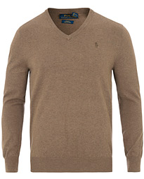  Pima Cotton V-Neck Pullover Ceder Heather