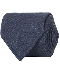  Linen Structure 8 cm Tie Dark Blue