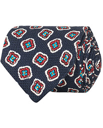  Silk Woven 8 cm Tie Navy