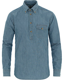  Slim Fit Popover Indigo Shirt Light Washed