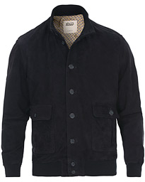  Valstarino Suede Jacket Dark Blue